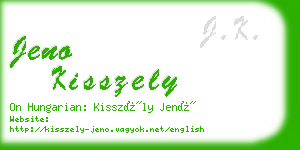 jeno kisszely business card